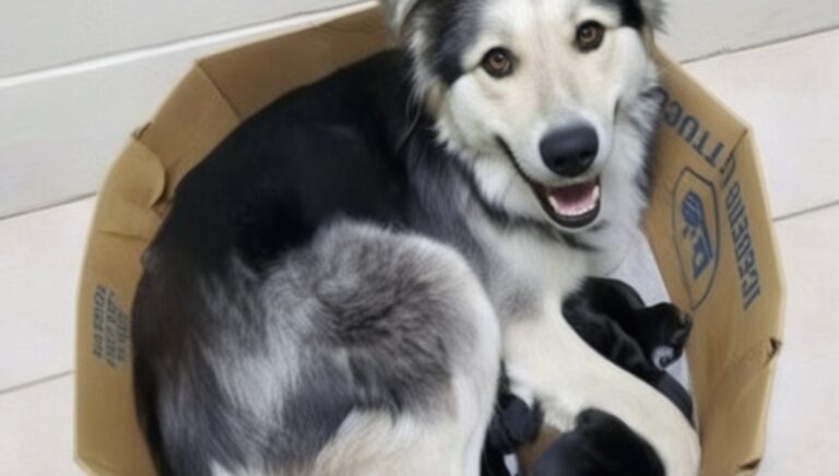 Mother Dog and Her 9 Puppies Found Abandoned in a Sealed Box