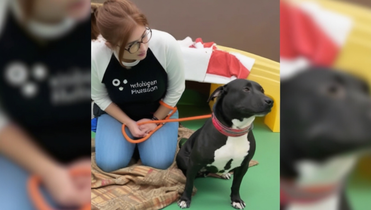 thumb woman-and-black-and-white-dog