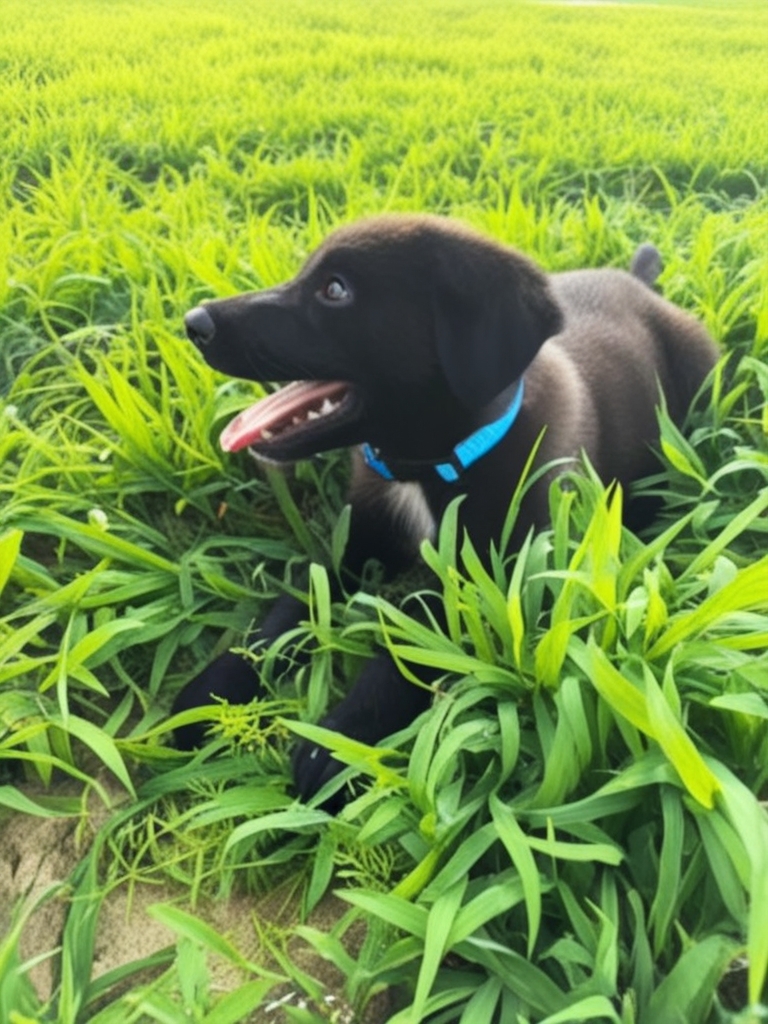 tiny-black-puppy-in-grass