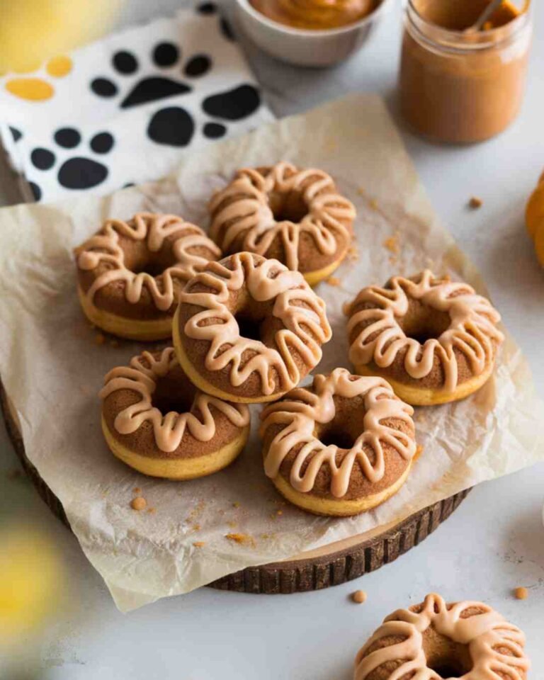 Peanut Butter and Pumpkin Dog Donuts
