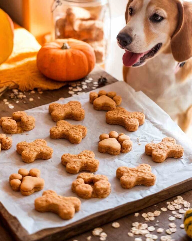 Pumpkin and Oat Dog Cookies