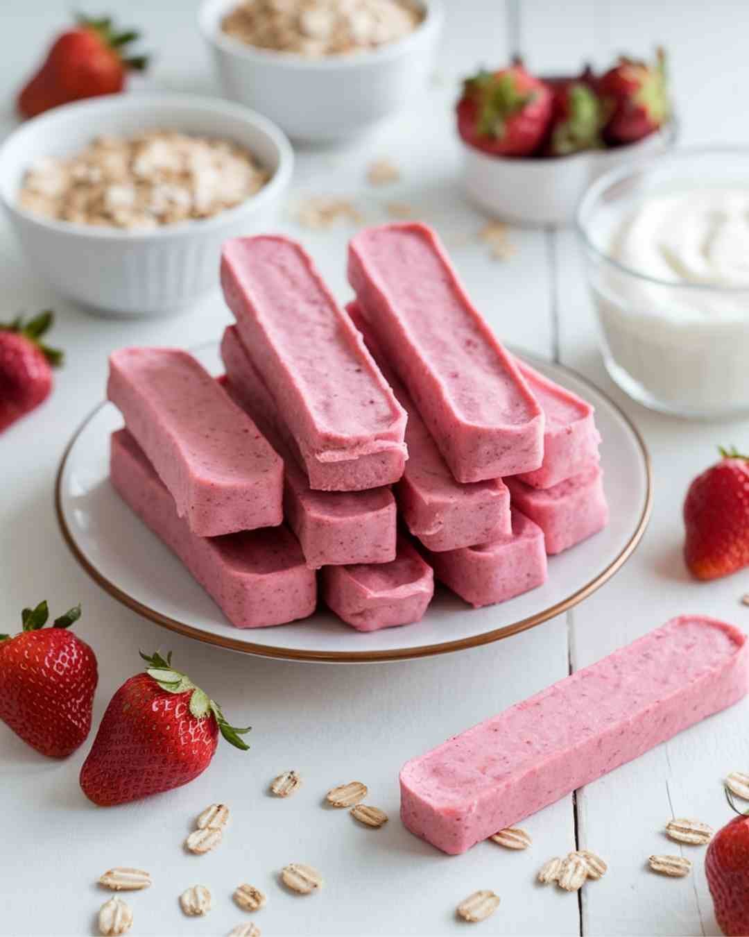 Strawberry Oat Smoothie Sticks for Dogs
