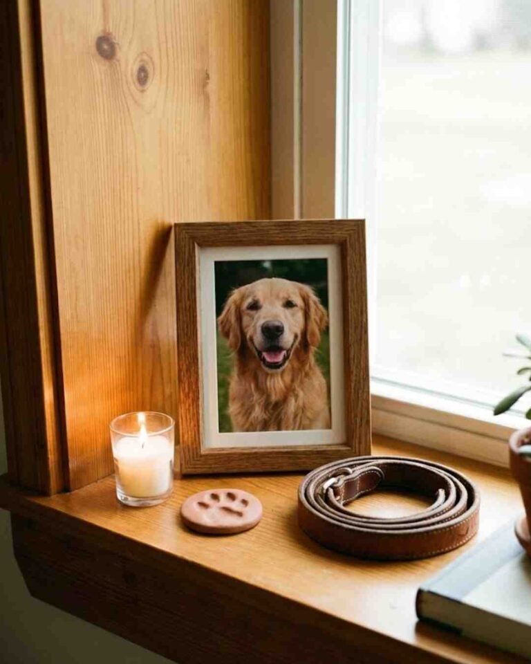 dog memorial shelf decor ideas
